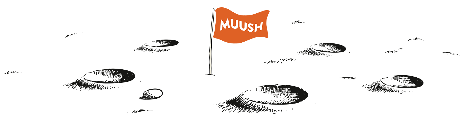 Flag with Muush logo