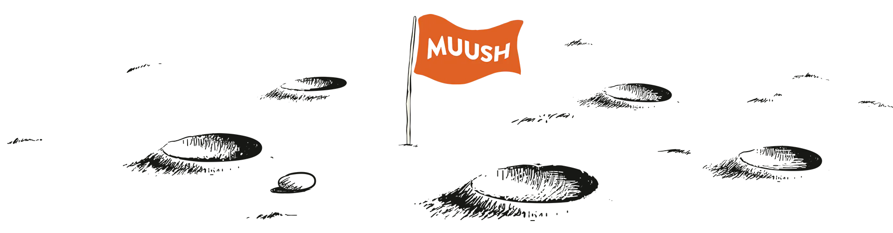 Flag with Muush logo